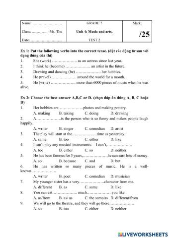English 7 unit 4 test 2