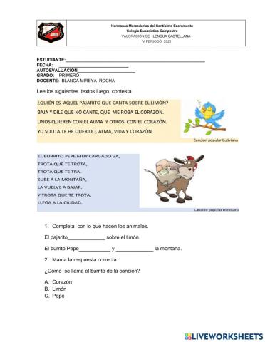 Evaluación de periodo