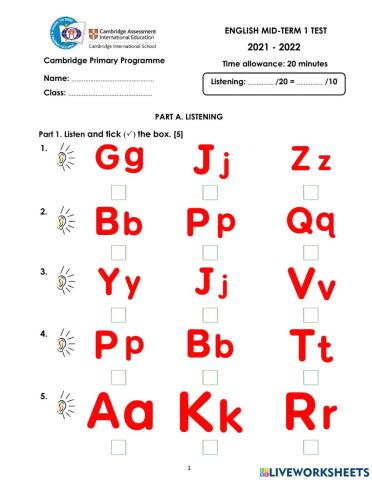 CGES C-Mid-term 1-Listening-2021-2022