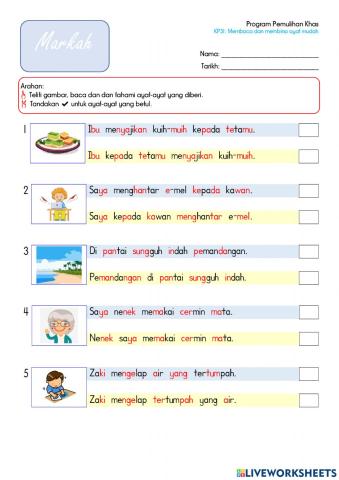 Membaca dan membina ayat mudah