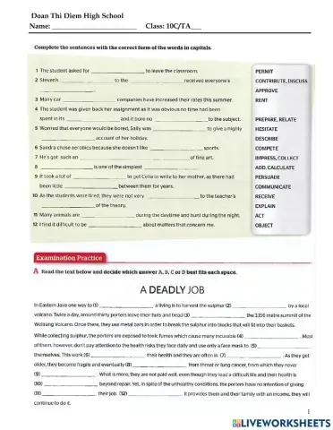 Use of english -15min test