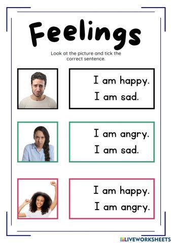 Feelings: I am