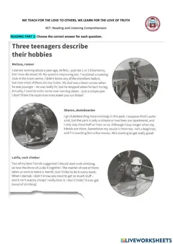 KET: Reading and Listening