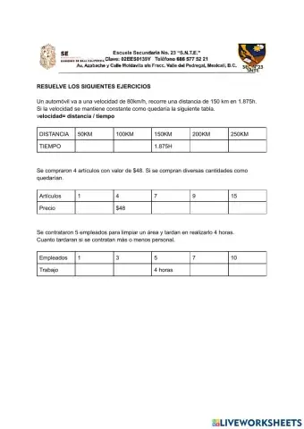 Relaciones proporcionales