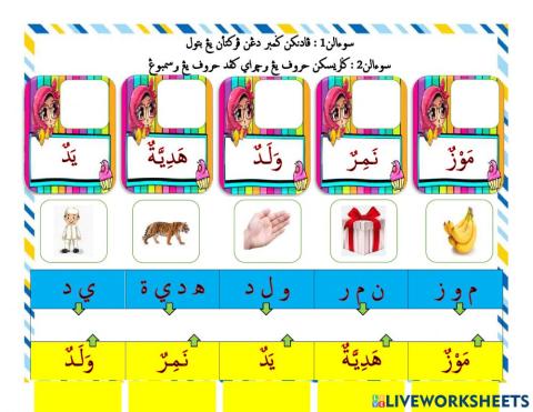 Huruf mim, nun, waw, ha dan ya