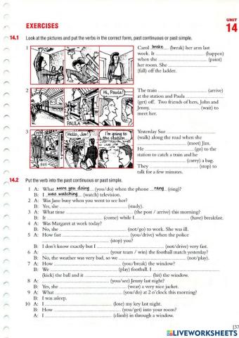 Past simple and past continuous