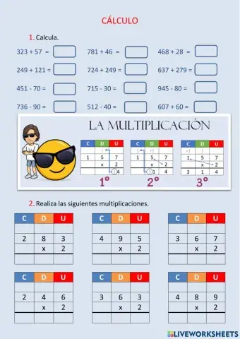 Cálculo - La multiplicación
