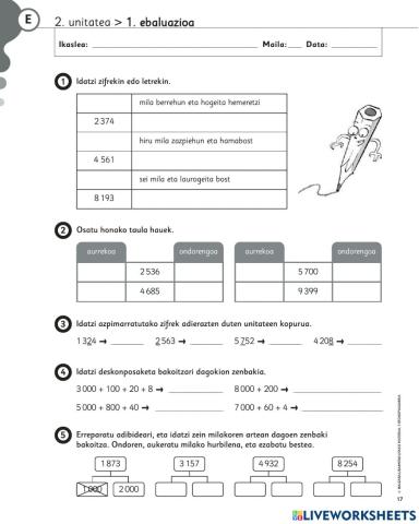 10000 arteko zenbakiak