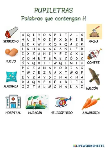 Palabras con H