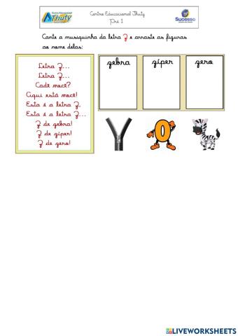 Atividade de linguagem letra z