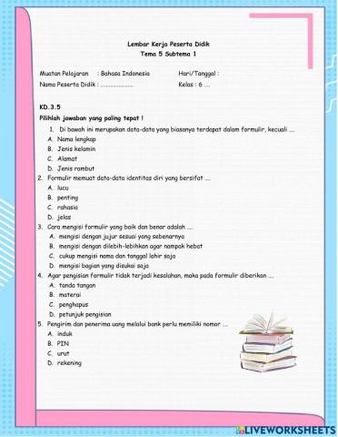 LKPD B. Indonesia T5 ST 1 KD 3.5