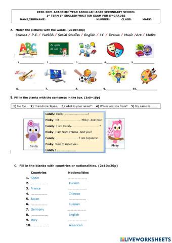 5th grade 1st term 1st exam (3)