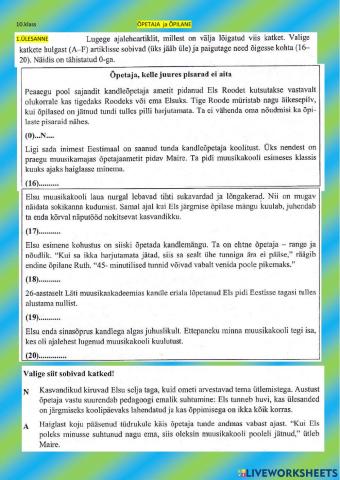 Õpetaja ja õpilased