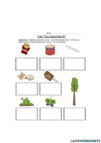 Can you Describe It?