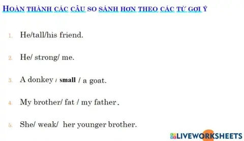 Comparative short adj.