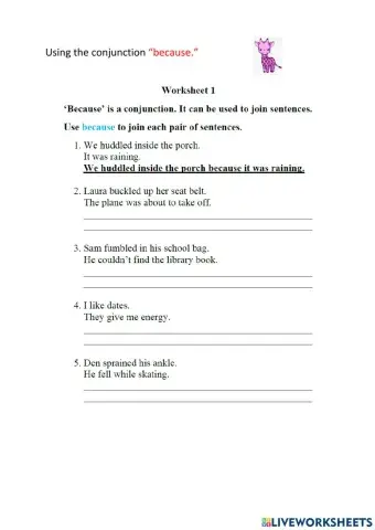 Using the Conjunction Because