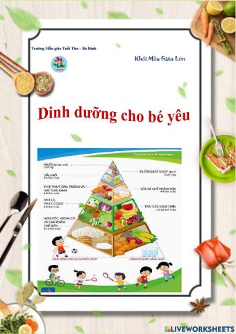 Dinh dưỡng cho bé yêu