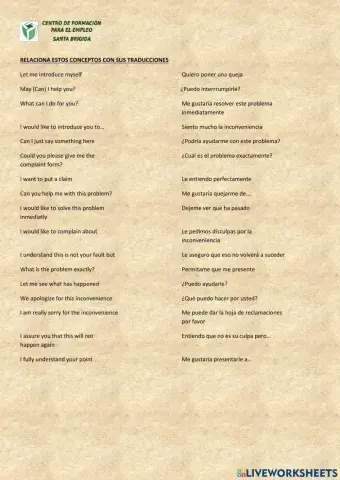 Expressions to complaint