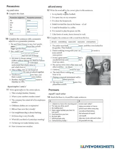 Compound nouns and phrasal verbs