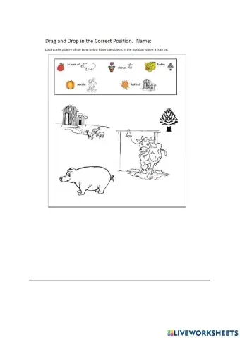 Drag and Drop in the Correct Position