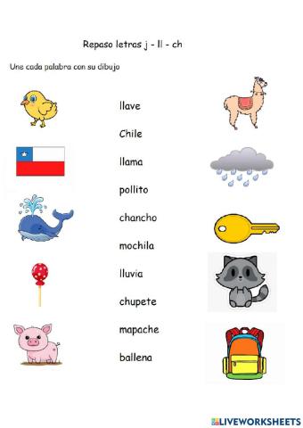 Palabras con ll - ch