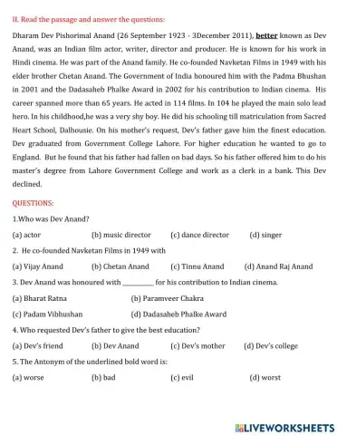 English Comprehension