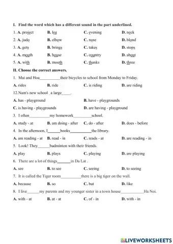 Grade 6 Midterm I test - 02