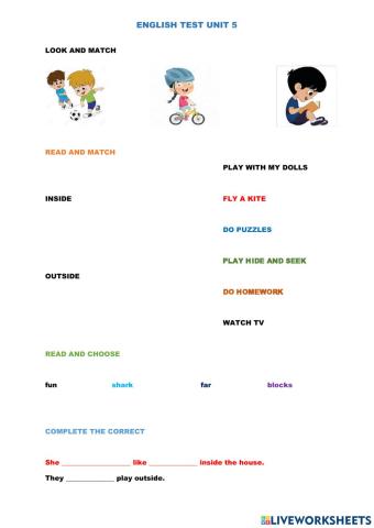 English test third grade B