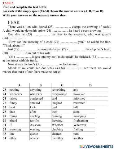 ZNO Use of English 28