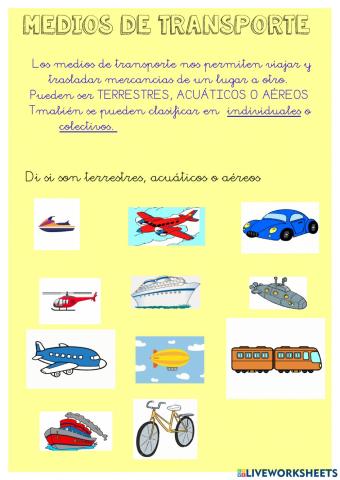 Medios de transporte