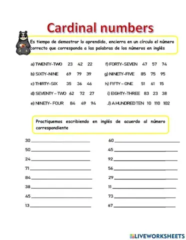 Cardinal numbers