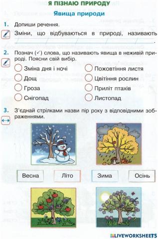 Явища природи