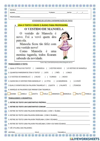 O vestido de manoela