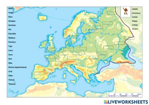 Ríos y lagos Europa