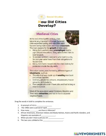 Cities in the Middle Ages