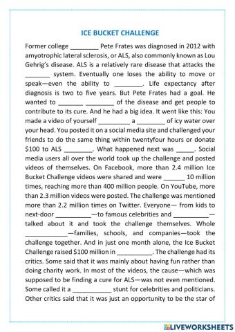 I03 Ice bucket challenge