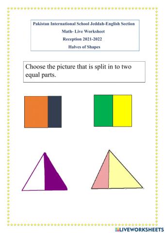 Halves of Shapes