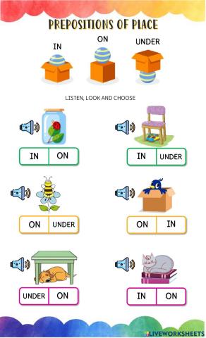 Prepositions of Place