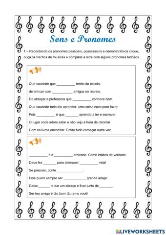 Sons e pronomes 1