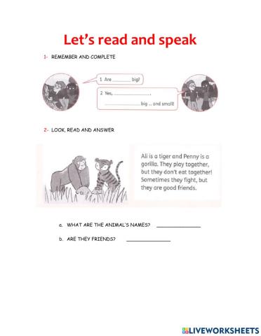 Let's read and speak 2