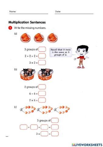 Multiplication Sentence