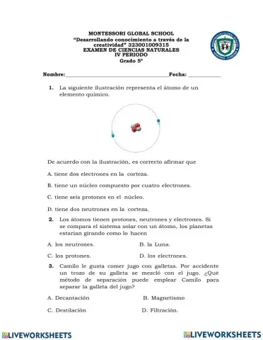 Examen c. nat 5º