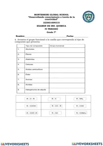 Examen quimica 9