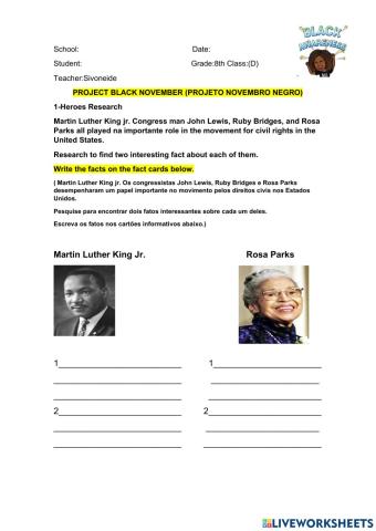 8° d task iii unit.- project black november