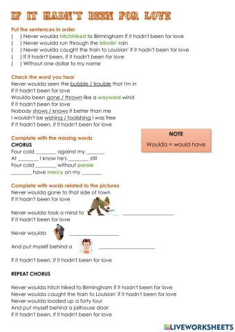 If it hadn-t been for love - Adele (third Conditional)