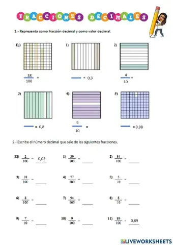 Fracciones decimales