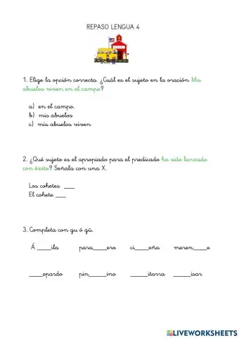 Repaso lengua 4