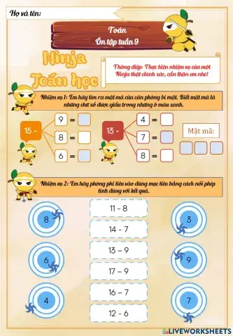 Bài tập cuối tuần 9-Môn Toán