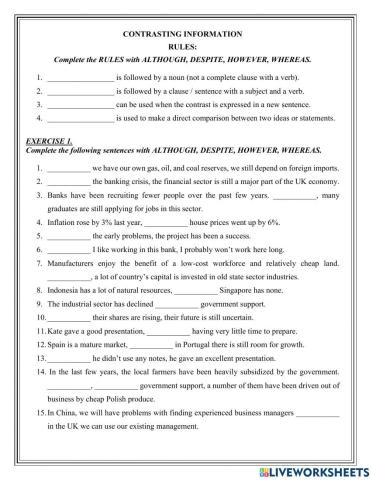 Contrasting information