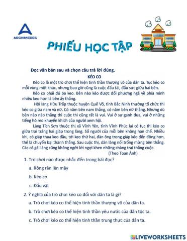 Phiếu học tập 1 - Buổi 2